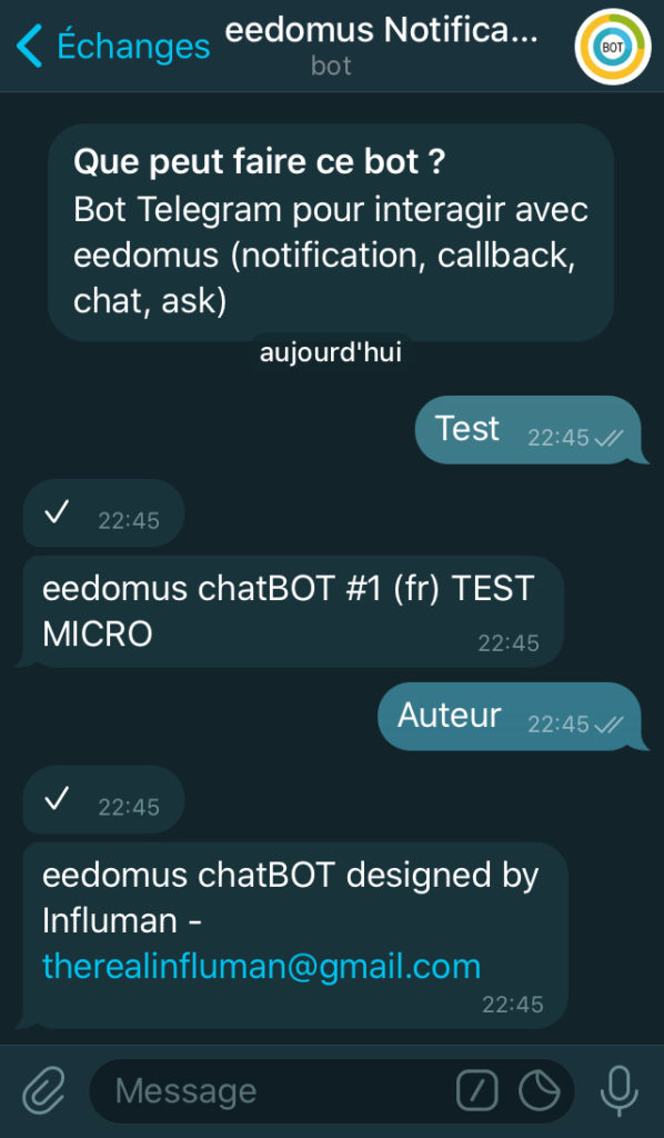 telegram eedomus test